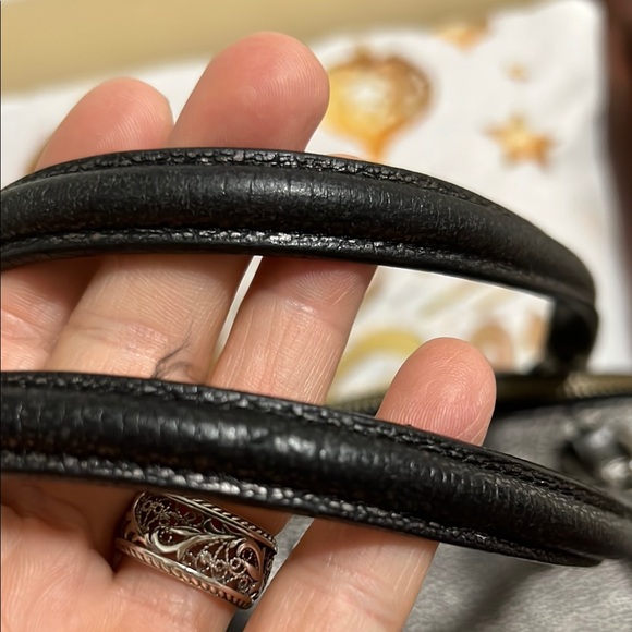 Coach Black metallic Leather hand Bag - Picture 6 of 16